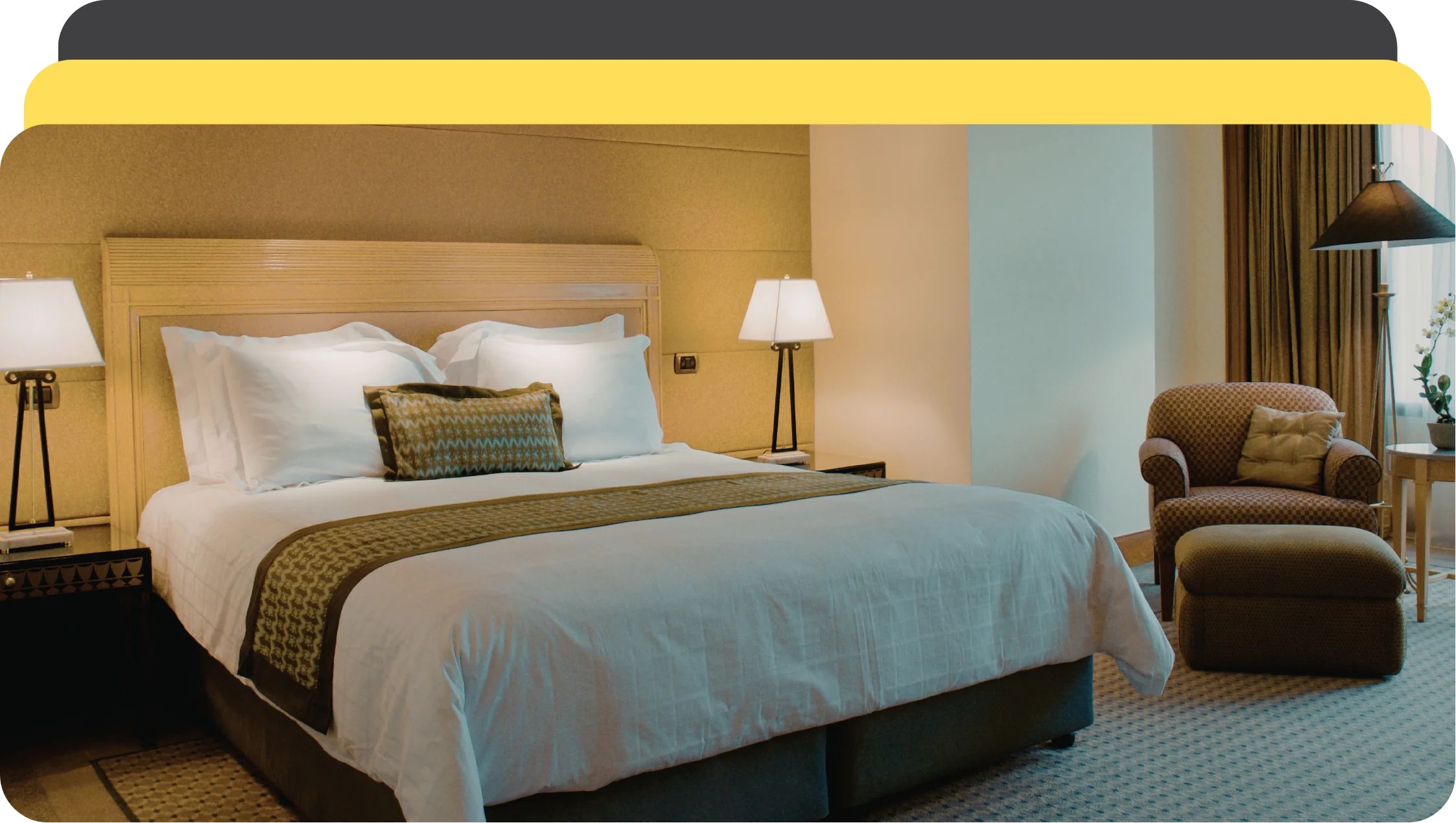 A comfortable, home-like bedroom setting used for NDIS Short Term Respite accommodation